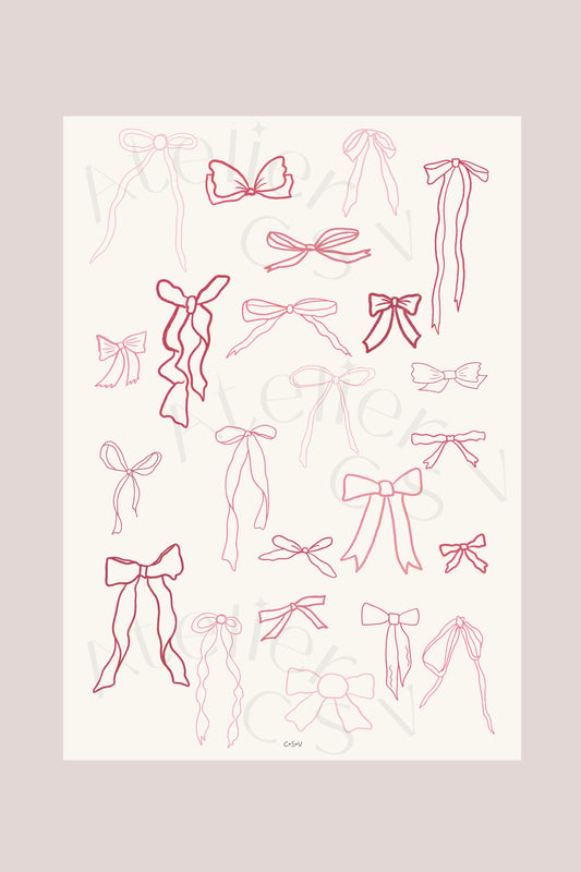 Ribbons Print