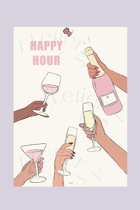 Happy hour Print